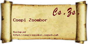 Csepi Zsombor névjegykártya